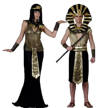 Egiptuse Vaarao Cosplay Kostüümid Karnevali Pool Halloween Täiskasvanute Kuningas Meeste Ja Naiste Kostüüm Kostüüm Puhkus  5