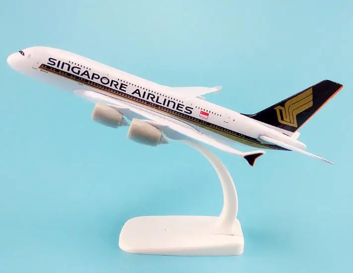 20cm Metalli Sulam Lennuk Mudel Õhu Singapore Airlinesi lennukit Airbus 380 A380 Airways Lennuk Mudel w Seista