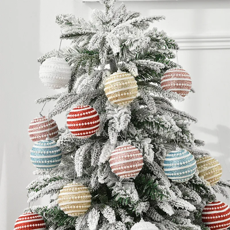 3 tk Christmas Tree Teenetemärgi Palli Ripats Värvikas Jõulud Pall 8cm Rippuvad Kodu Poole Jõulud Kaunistused Uus Decor