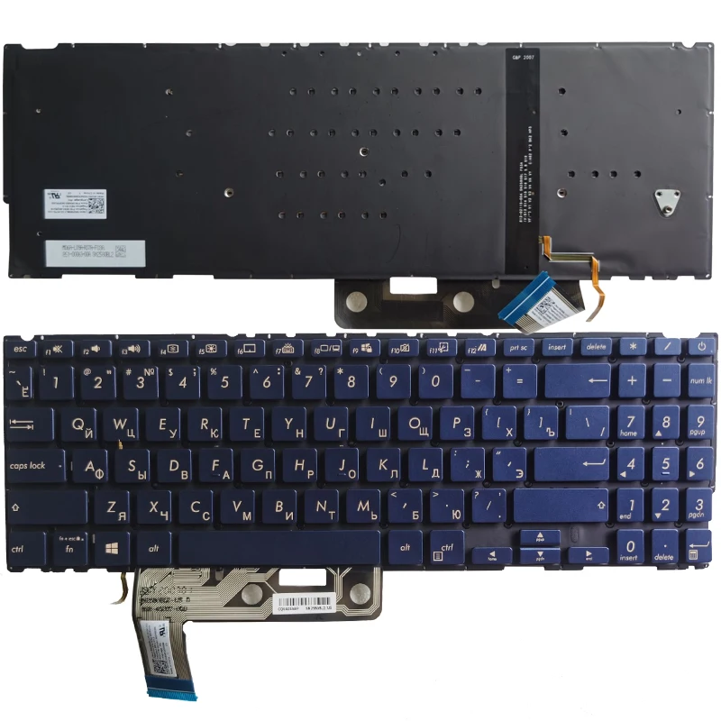 Uus Sülearvuti venemaa/RU Klaviatuur ASUS ZenBook 15 UX533 UX533F UX533FD UX533FN UX533FAC Sinine Keycaps Koos Taustavalgustusega