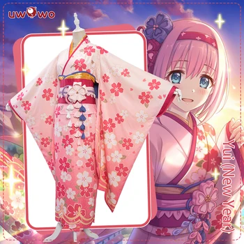 【Kliirens】UWOWO Mäng Printsess Ühendust! Re:Dive Kusano Yui Uus aasta Ver. Cosplay Kostüüm Armas Kimono Kleit  1