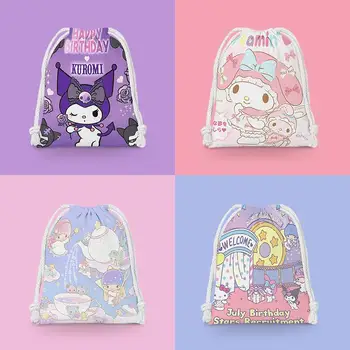 Kawaii Sanrio Hello Kitty Kosmeetika Kott Cute Cartoon Cinnamoroll Kuromi Meloodia Kaasaskantavas Kotis Penaali Puhkus Kingitused  10