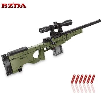 XINGBAO SWAT PUBG Sõjalise Relva Mudeli ehitusplokid ei Tule Revolver Gun Bullet Sätestatud Tehnilise AWM Snaiper Rifle Mänguasi Tellised  5