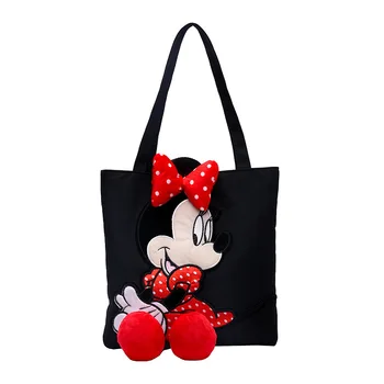 Kawaii Disney Miki Hiir Trend Käekotid Vabaaja Värvikas kott miki Minni kaasaskantav lõuend kott käerauad kott Naine koolikotid  10
