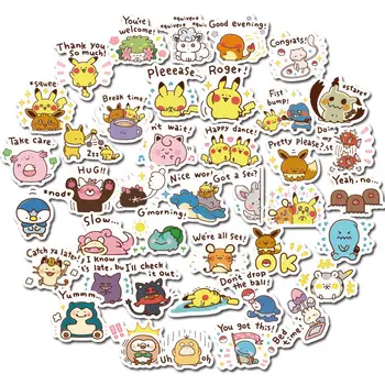 40 Tk Pokemon Kleebis Mänguasjad Tüdrukute Kawaii Kleebised Armas Pack Pikachu Cartoon DIY Kleebis Sülearvuti Anime Part Loomade Applique  10
