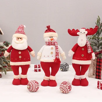 Santa Claus Lumememm Põder Nukud jõuluehe Kodu Xmas Tree Decor Uue Aasta Puhkus Ornament Kujukeste Navidad Kingitus  10