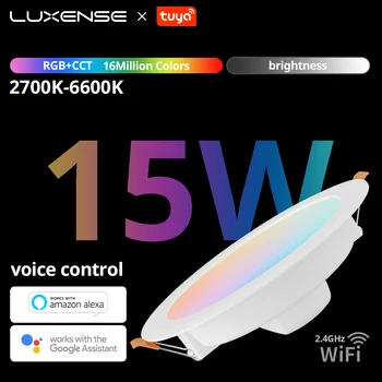 Luxense 15W LED Allvalgusti Tuya Smart Home CCT RGB Süvistatud Lakke 220V Smart Valgusti Lambi Juhitava Jaoks Sisekujundus  10