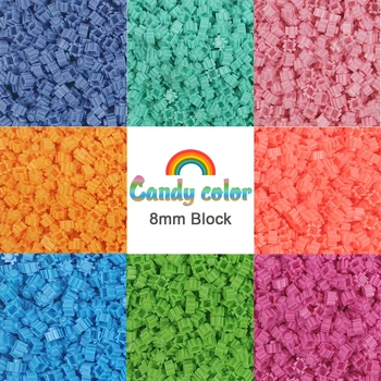 1000pcs 8*8mm Candy Värvi ehitusplokid 9colors DIY 3D Väike Tellistest Laste Mänguasi, Haridus, Lapsed Kingitusi  10
