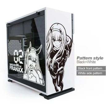 Kallis aastal Franxx 02 Anime Kleepsud ATX Mid PC Puhul Cartoon Arvuti Dekoratiivsed Decal Veekindel Eemaldatav, seest Õõnes Välja  10