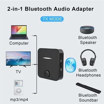 Bluetooth-5.0 Saatja-Vastuvõtja Traadita EDR, Adapter, USB Dongle 3,5 mm AUX-Mic-TV PC Kõrvaklappide Kodu Stereo Auto HIFI Audio  5