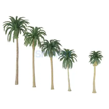 10tk Roheline Mudeli Kookose-Palmi Puud 1/100 11cm 1/75 13cm 1/65 16cm  5