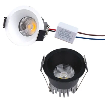 110V 220V LED Mini Lae COB Spot Light Lamp Juhitava 3W Mini LED Allvalgusti Valge, Must, Led Lakke Süvistatavad Lamp  10