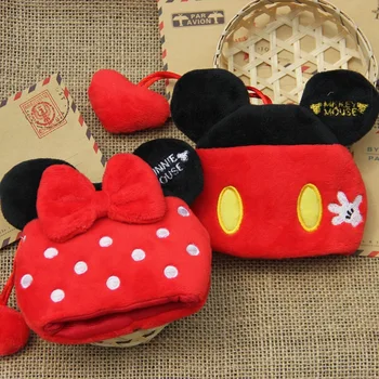 Disney Miki hiir laste multikas Palus nuku Rahakott Mündi Võtmehoidja ripats kott Täidisega pakettaknad, plüüš-Kaardi paketi kid Mündi kott  5