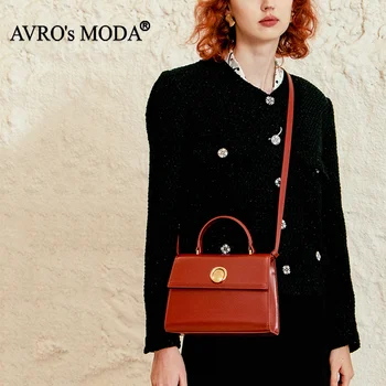 AVRO on MODA Brändi naturaalsest Nahast Crossbody Kott Mood Luksus Disainer Käekotid Naistele Retro Õla Messenger Klapp Kotid  10