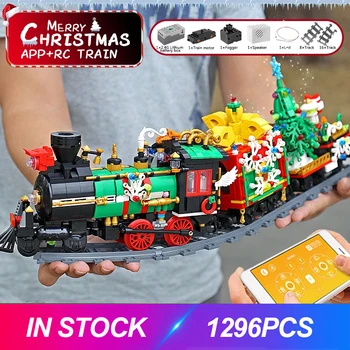 Hallituse Kuningas 12012 Auru Rongi APP RC Motoriseeritud Rong Mudel ehitusplokid kokku pandud Telliste Mänguasjad Lastele jõulukinke  5
