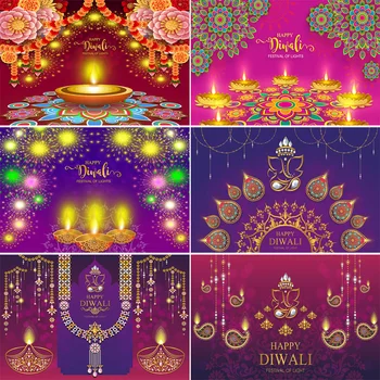 Happy Diwali Fotograafia Taustaks Festival Tuled Taustaga Photo Studio Kuld Lotus Pool Dekoratiivsed Rekvisiidid, Bänner  10
