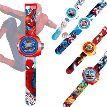 Koomiks Super Kangelane 3D Projektsioon Lapsed Digitaalse Kellad Anime, Joonis Printsess Külmutatud Elsa Spiderman Iron Man Miki Minni Hiir  10