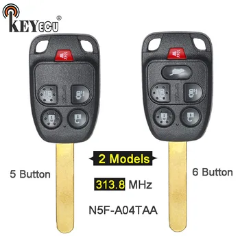 KEYECU 313.8 MHz FCC ID: N5F-A04TAA 4+1 5+1 5 / 6 Button Remote Key Fob Honda Odyssey 2011 2012 2013 2014  10