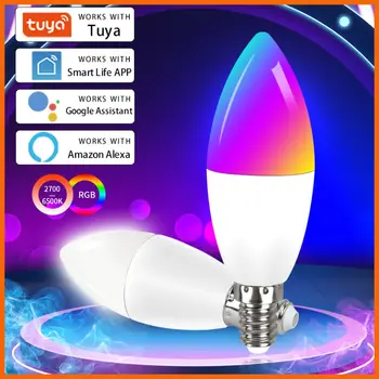 Yandex Alice Smart Küünal Lamp, WiFi Valgust RGB E14 LED Lamp 85V-265V Alexa Google ' i Kodu Assistent Siri hääljuhtimine Tahavaatepeeglid  10