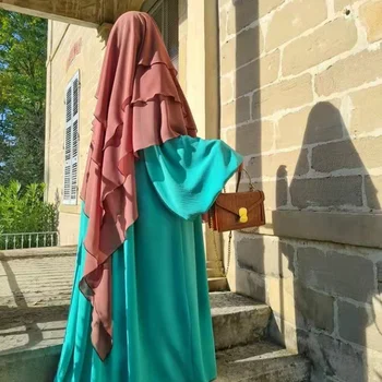 Ramadan Eid Palve Moslemi Naiste Hijab Sifonki Sall pikk khimar hijab burka Niqab Abaya Jilbab Hijabs Islam Araabia Tagasihoidlikud Riided  5