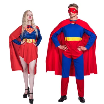 Täiskasvanud Superkangelane Cosplay Kostüüm koos Varjatud Mehed Naised Halloween Paar Varustus Karneval Lihavõtted Purim Fancy Kleit  3