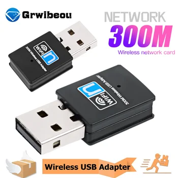 300Mbps USB Wifi Adapter Traadita Võrgu Kaart 2.4 GHz Wireless Dongle Adapter 802.11 n Ethernet Vastuvõtja Toetab Mac Võrgu Kaart  5