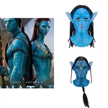 Filmi Avatari Mask Jake Sully Cosplay Kostüümid Role-Playing Öösel Tuled Lateksist Mask Halloween Pool Cos Rave Rekvisiidid Avatar 2  5