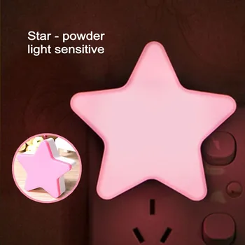 LED Intelligentne tulede Star Night Lights Pesa Lamp US/EU Pistik-arvestades Laste Magamistuba, Koridor, Trepid, Valgustid  10