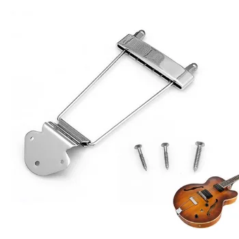 Chrome ' i Trapets 6-string Tailpiece jaoks Archtop Kitarr Kõrge Kvaliteediga Uusi ARE4 Jazz Kitarr Silla Jazz Kitarr Varuosade Uus  10