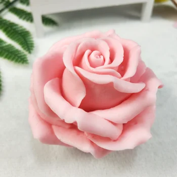 HC0191 PRZY 3D ilusam lill, roos Silikoon Hallituse Kimp roose Seep Vormid Savi Vaik Kipsi Šokolaadi Küünal Hallituse  5