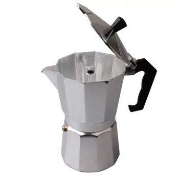 Alumiinium Mocha Kohvi Pot Stovetop Espresso Maker 1 3 6 Tassi Mokes Kohvimasin Espresso Kohvimasinad Pot Elektrotermilist Pliit  5