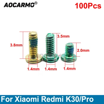 Aocarmo 100tk Jaoks Xiaomi Redmi K30 Pro 1.4 mm*3.8 mm 1.4 mm*3.5 mm 1.4 mm*2mm Sees Emaplaadi Kruvid Keskel Raami Kruvi Remont  10