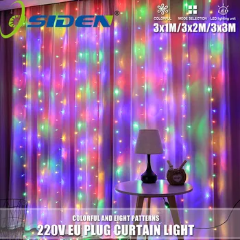 LED Kardin Icicle String Tuled 3x3M ELI Jõulud Haldjas Tuled Vanik Outdoor Lamp Pulm/Pool/Garden Kodu Kaunistamiseks  10