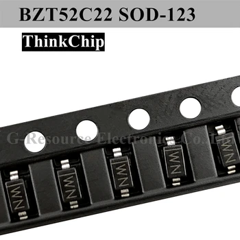 (100tk) BZT52C22 SOD-123 SMD 1206 Stabiliseeritud Pinge Diode 22V (Märgistus WN)  10