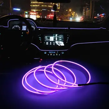 Auto Öösel tuled Led Dekoratiivne Lamp EL Juhtmestik Neoon Ribad Auto DIY Uudsus Valgustus USB Pool Atmosfääri 1M/2M/3M  10