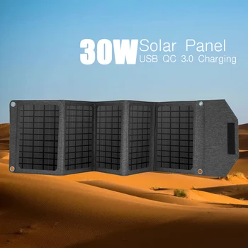 30W Sunpower Solar Panel Raku Plaat, USB Tüüp C QC3.0 Kiire Laadimine Kaasaskantav Kott Matkamine, Telkimine Mobiiltelefoni Power Bank  10