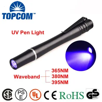 TopCom UV LED Taskulamp, Pliiats 395nM 380nM 365nM UV LED Valgus Mini Valuuta Detektor Raha, Kontrolli UV LED Ultra Violet Tõrvik  10
