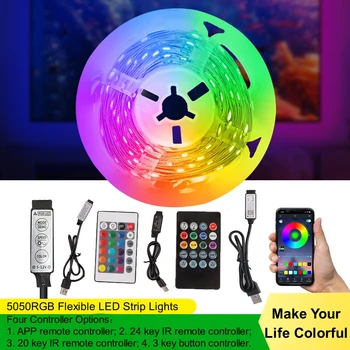 RGB 5050 5V USB LED Riba LightBluetooth APP 20 Peamised IR Kontrolli LED Ribad, Lindid TV Ekraani Taustvalgustuse Magamistuba Lamp Teenetemärgi  10
